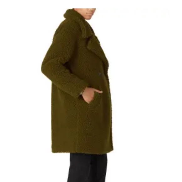 Faux Sherpa Coat Green - Picture 5 of 9